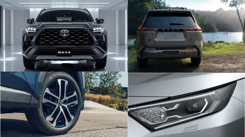 Toyota RAV4 Exterior images in front & back view , head light, wheel