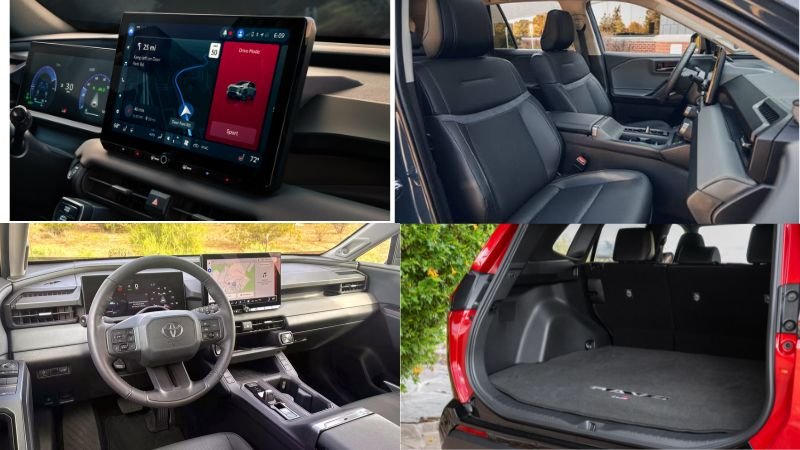 2026 Toyota RAV4 Interior images like infotainment, streeing, seat and storage